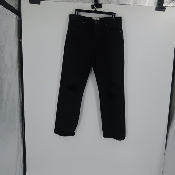 Free People We The Free Black Distressed Jeans Button Fly Size 28 - Picture 8 of 15